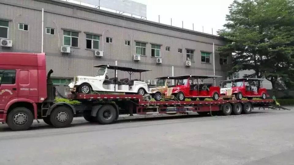 72V Electric Shuttle Bus 14 Person , Electric Sightseeing Car Road Legal CE Approved