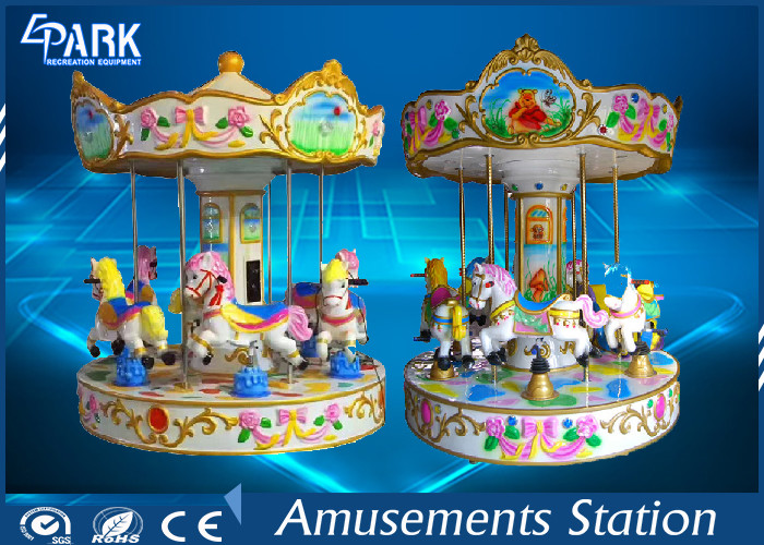 Fiberglass Kiddy Ride Horse Carousel Ride Outdoor Playgroud Amusement Park Equipment