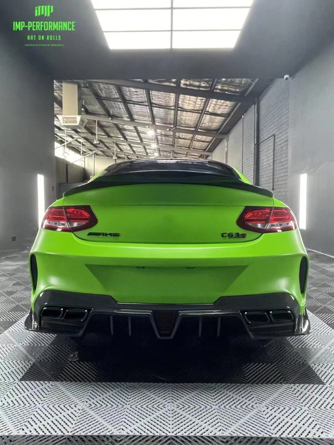 Auto Parts for Mercedes C63 C63S Coupe Body Kit C63 C63S Coupe Upgraded IMP Style Front and Rear Bumper Spoiler Body Kit