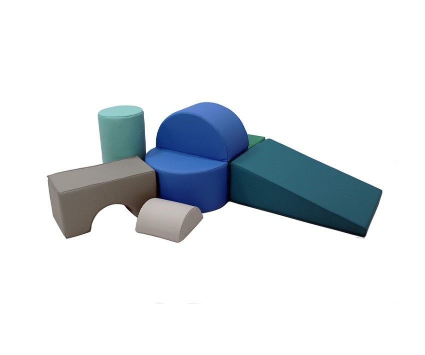 Softscape Playtime And Climb Multipurpose Soft Foam Playset With Foldable Seat For Infants And Toddlers Crawling, Climb