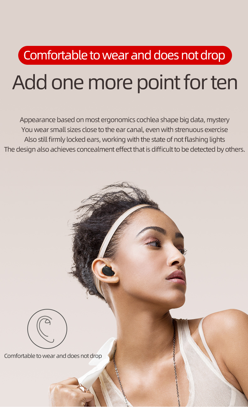 Portable Health Care Products Cherry Blossom Powder A8S Bluetooth Wireless Earphone