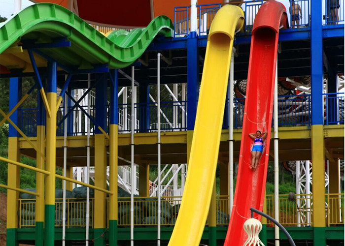 Commercial Fiberglass Custom Water Slides Adult Stimulating High Speed Slide