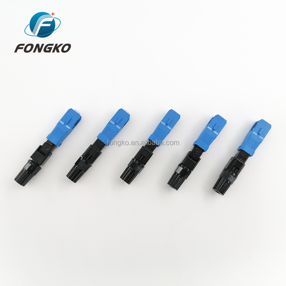 SC UPC Fiber Optic Fast Connector For FTTH Drop Cable Field Termination