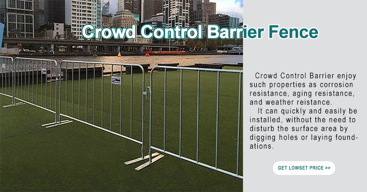 Australia Standard Crowd Control Barriers 25mm tubing for concert