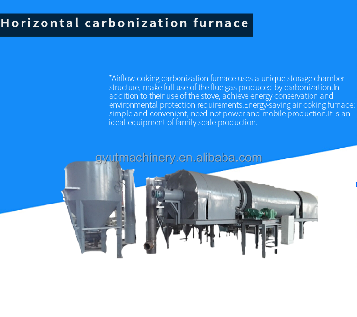 Electric Control Cabinet Biochar Sawdust Charcoal Heating Furnace with UT Machinery Engine