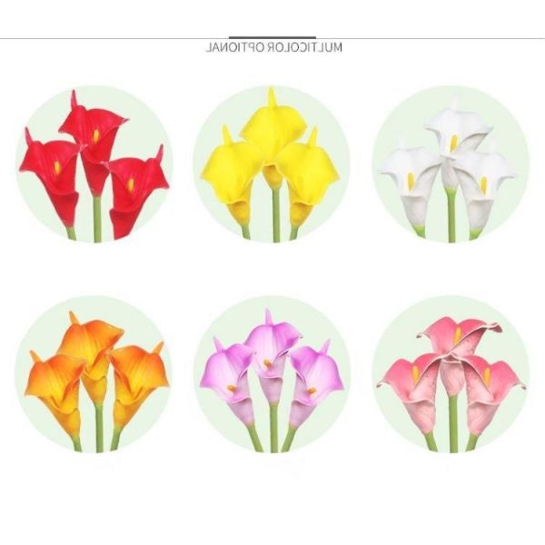 Artificial Purple White Calla Lily And Thistle Bouquet 36cm