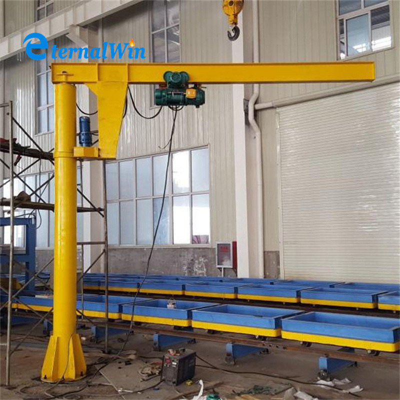 1 ton 2ton 3 ton Free Standing 360 Degree Column Swing Jib Cranes With Electric Hoist