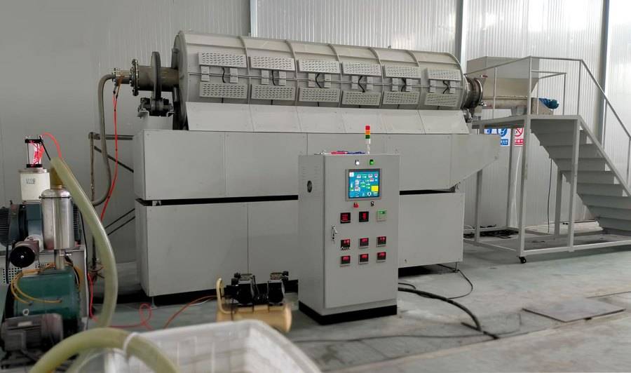 Continuous Working Electric Heating Pyrolysis Furnace Plant 30kg/h