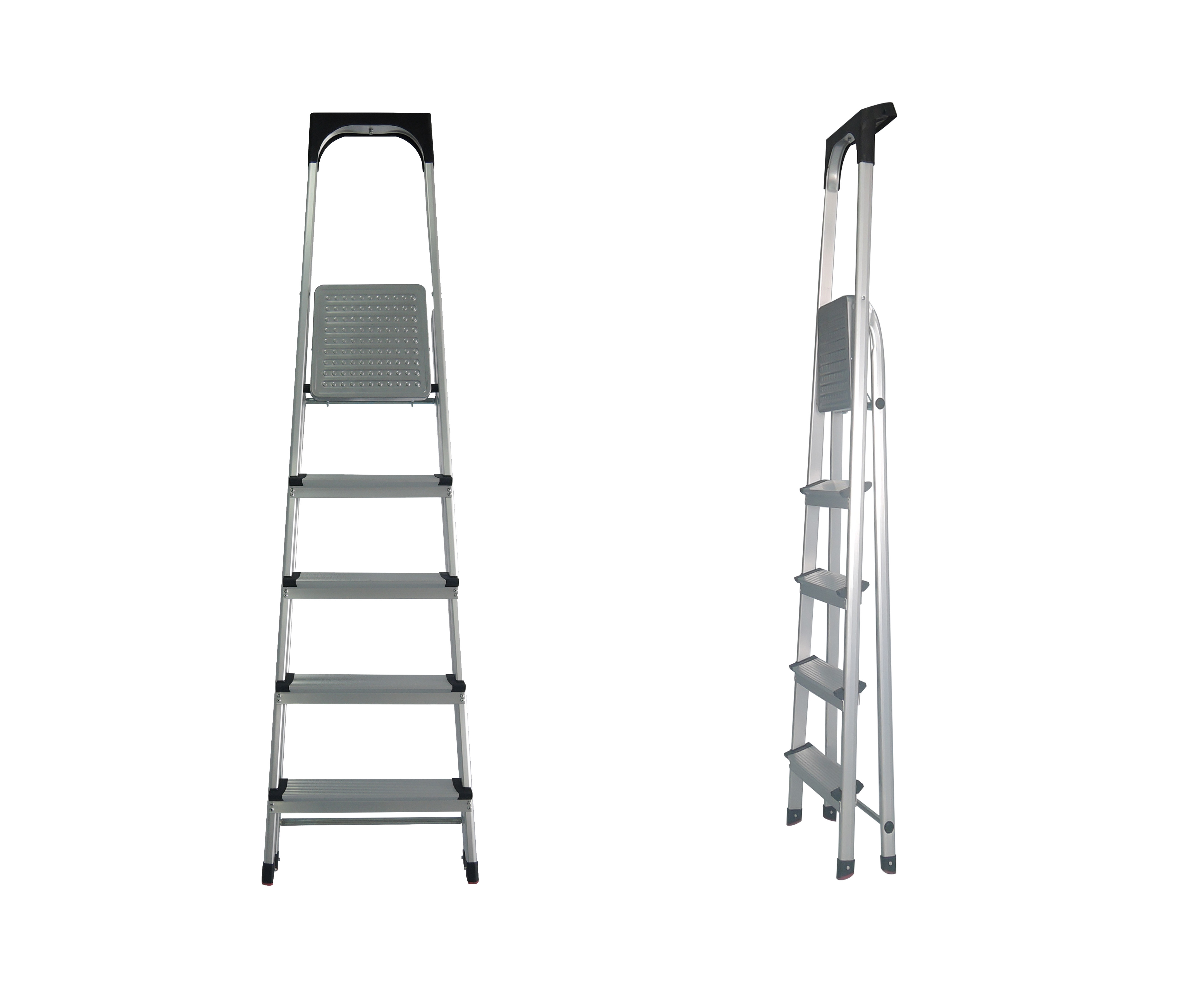 5 Steps Portable Domestic Foldaway Aluminum Step Ladder EN131 GS
