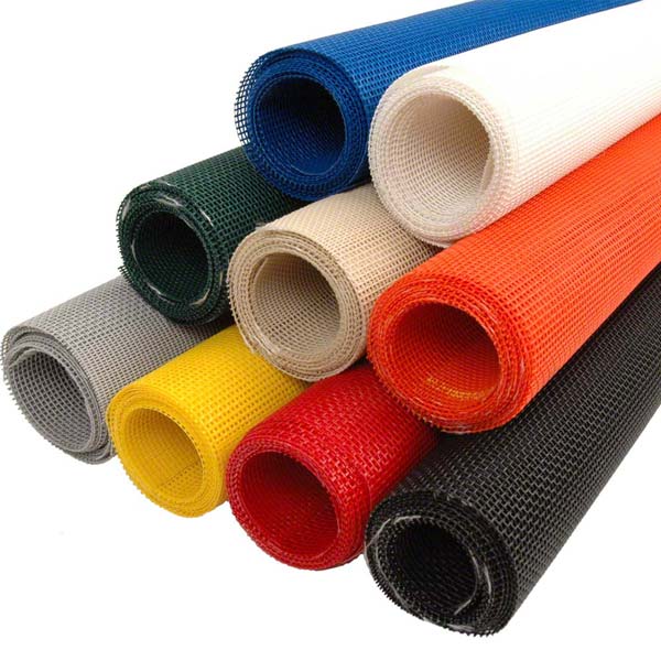 Heavy Duty PVC Mesh Fabric Black Seamless Ripstop 10 Oz Polypropylene Asphalt Flip