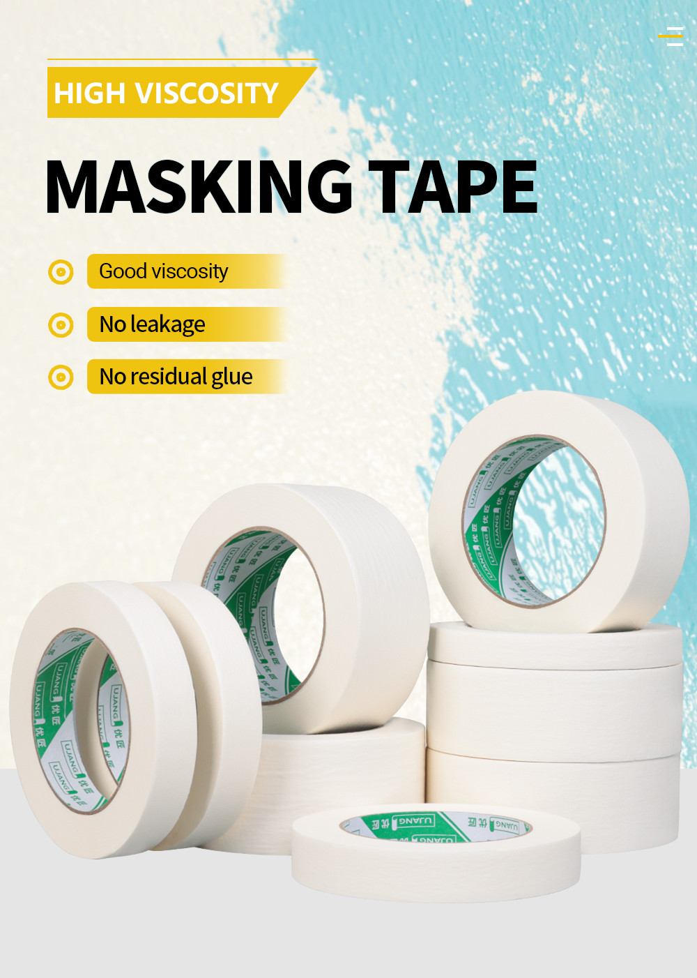 Color-Coding White Labeling Tape Writeable Surface For Warehouse & Office Organization