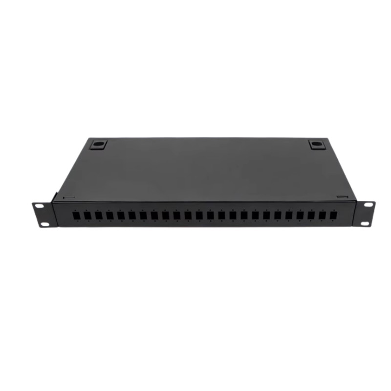 24 Port 1U Rack Mount Fiber Optic Patch Panel With SC/UPC Adapter