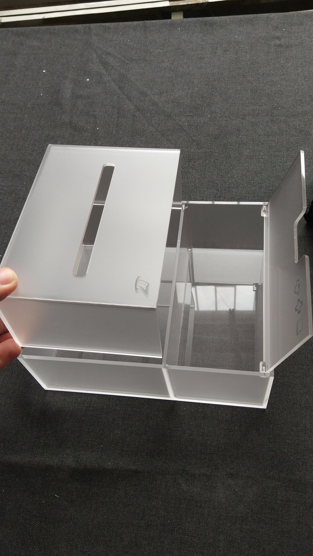 Acrylic Napkin Paper Holder Case Frost Perpex Facial Tissue Box Lucite Tissue Box