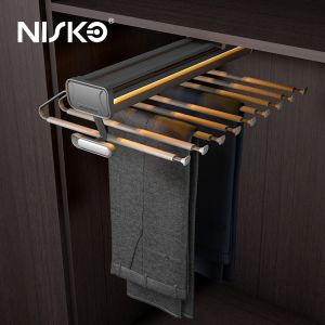 Buy cheap Top Mounted Retractable Pants Rack with Sliding Rail product