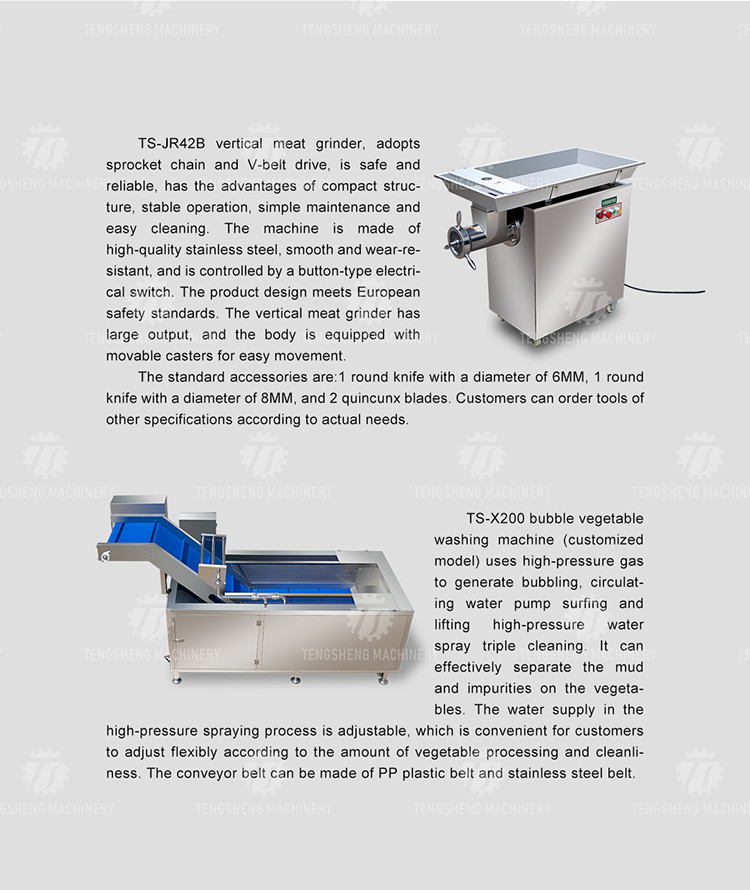 Industrial Ground Meat Production Line Kitchen Food Processor