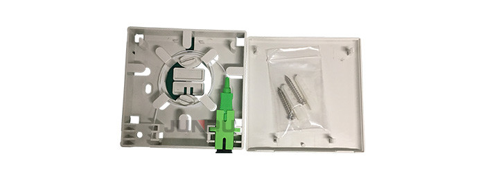 2 Core Optic Terminal Wall Mount Fiber Termination Box With SC Adapter