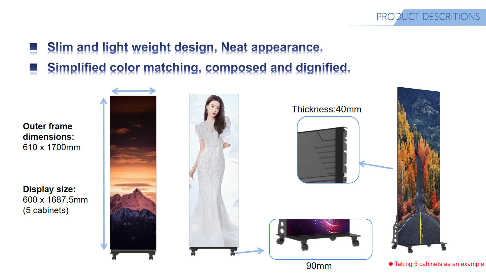 Frame-free Digital Poster Full Flip-chip Common Cathode COB Mini LED For Advertising