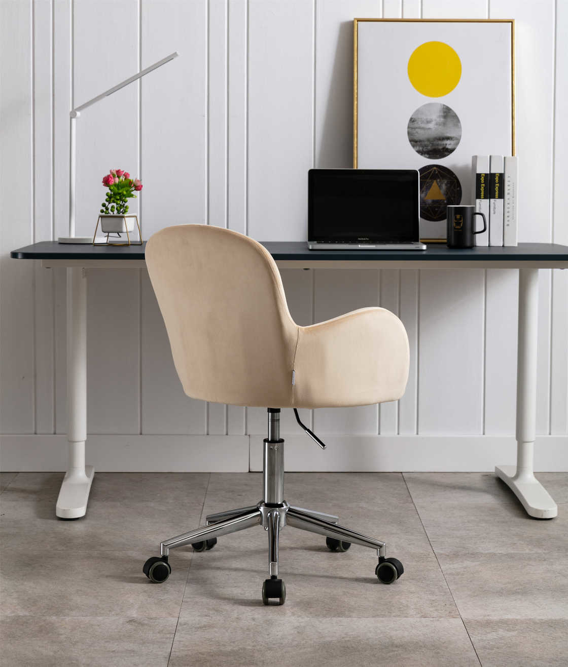 8.6KGS Beige Swivel Chair / Tomile Office Occasional Chairs