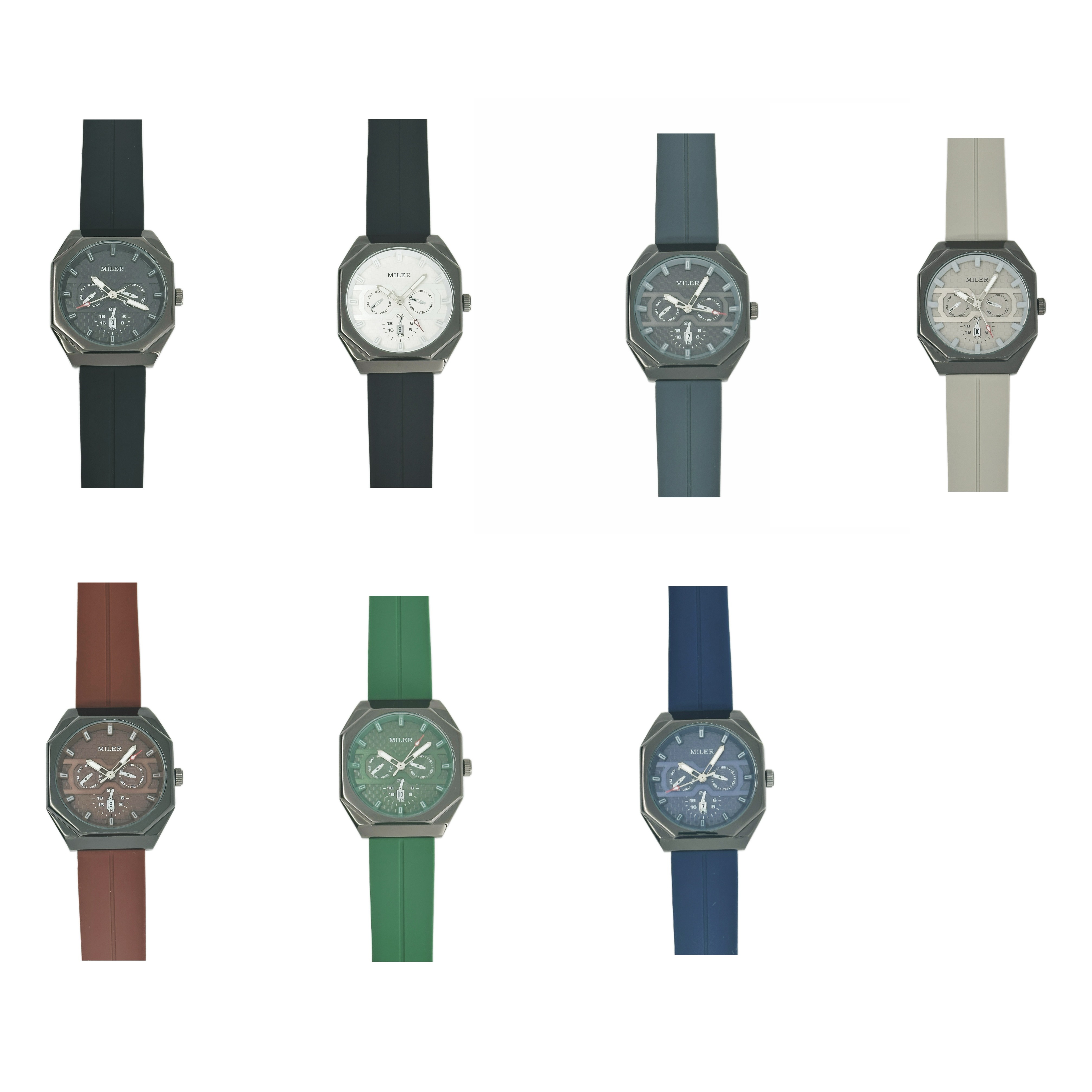 OEM / ODM Sporty Silicone Strap Waterproof Lady and Men Watch Couple Watch
