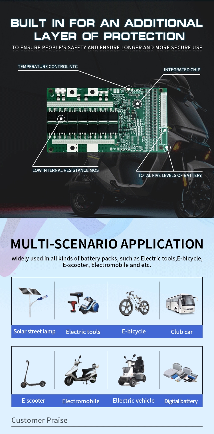 KLS Supplier: High-Performance 12v/24v/36v/48v Smart Bms - 4s-16s Battery Management System with 20a-80a Options, 13s 40a Bms for Lifepo4 Batteries