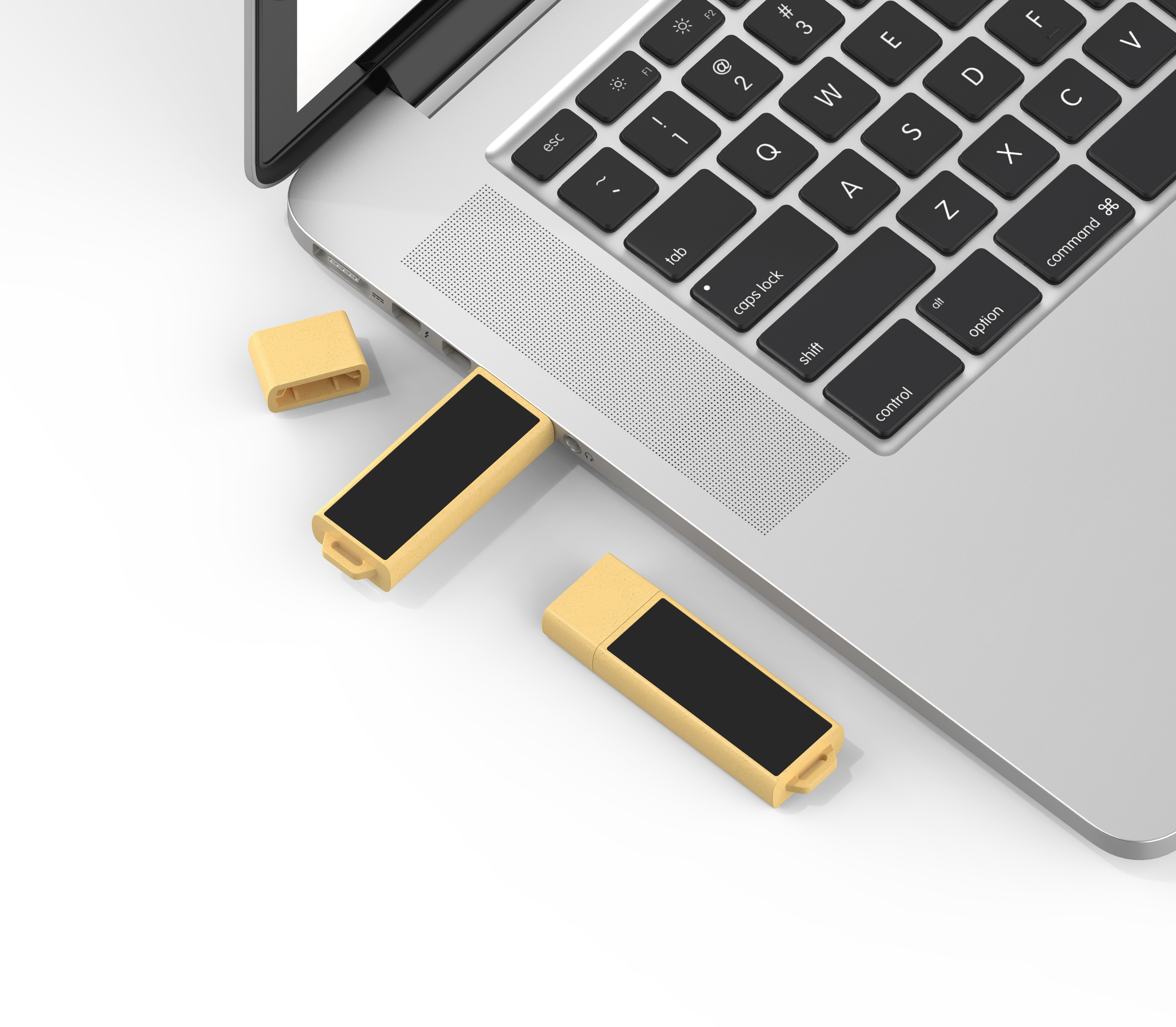 Straw And Plastic 128gb Flash Drives , Recyclable Materials Usb 2.0 Memory Stick