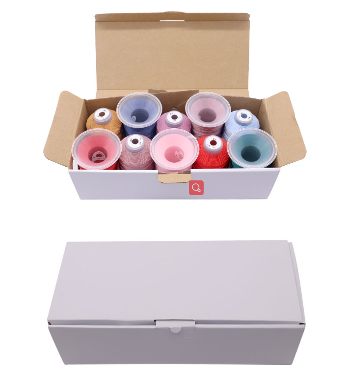 Plastic Cone Material Multi Color Rainbow High Tenacity Polyester Sewing Thread Spool