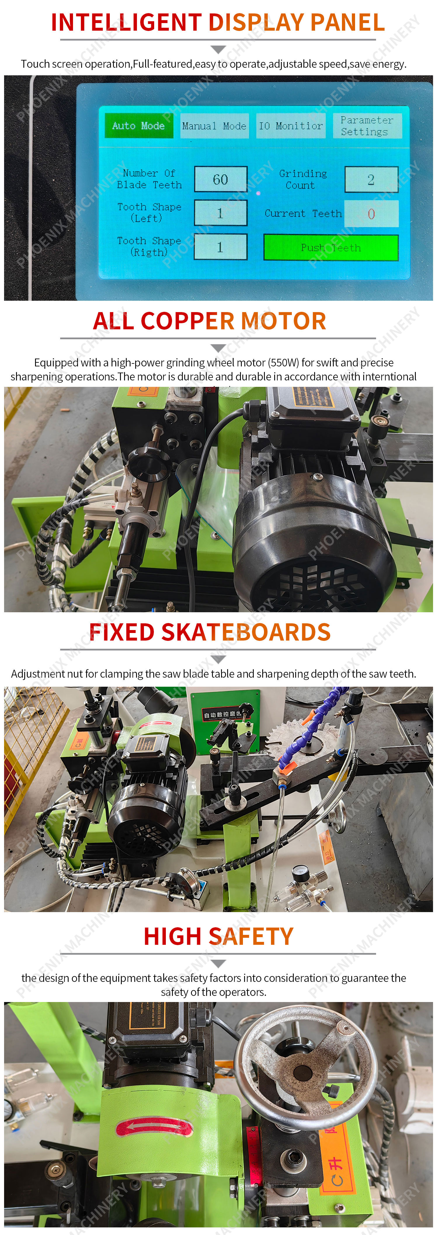 110 KG Weight Energy Mining PM870C Woodworking Circular Saw Blade Sharpening Machine
