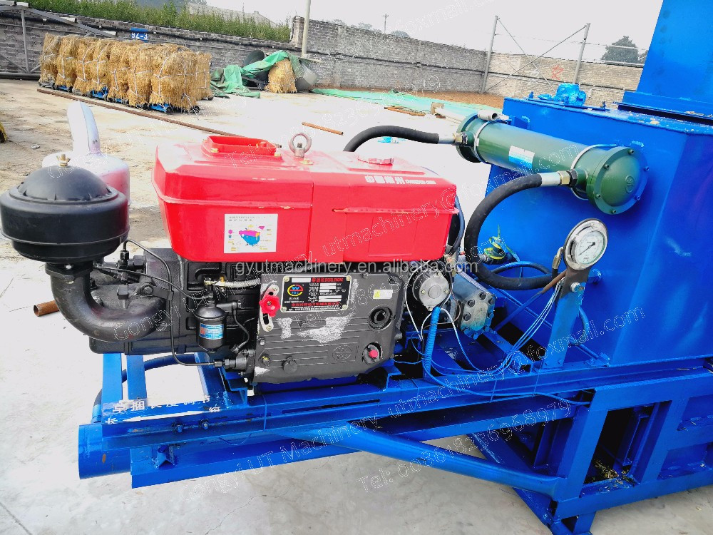 Easy to Operate Wood Shavings Baling Compress Bagging Machine with 20HP Diesel Engine