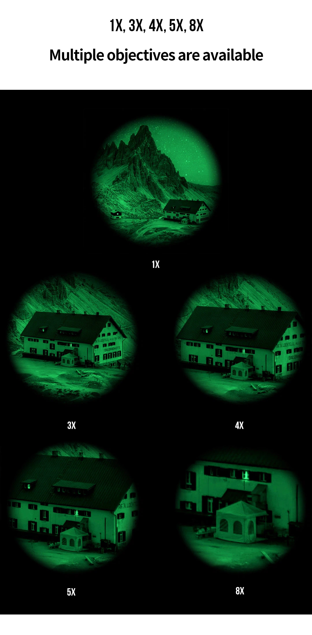 8X Night Vision Bi-ocular Real Gen3 Night Vision Biocular 5X 8X Heat Vision Binoculars HD Scope
