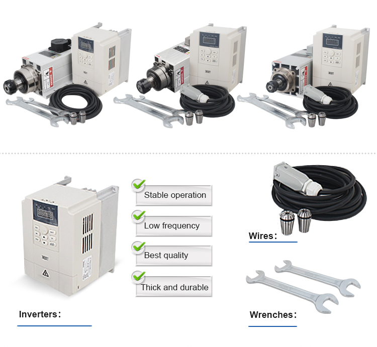 GDZ120*103-4.5kw CNC Spindle 4.5kw Air Cooled Spindle ER32 300HZ with Low Maintenance