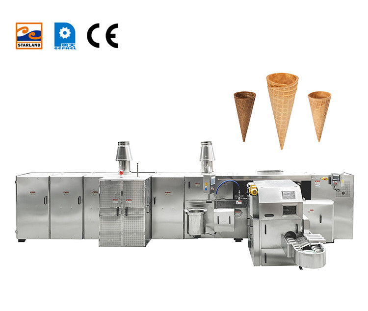2.0hp Multi - Functional Waffle Egg Roll Production Line 55 Piece 320* 240mm Baking Template