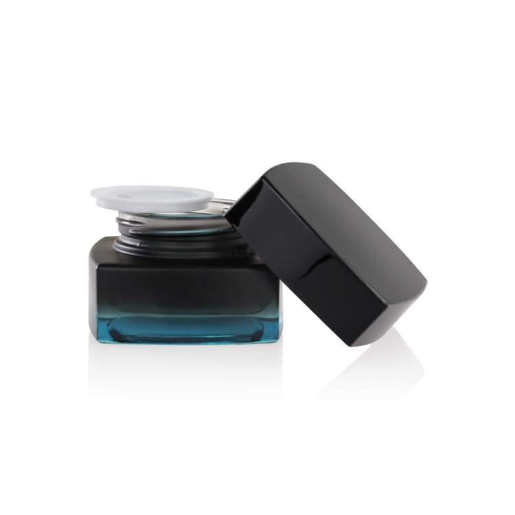 Square Frosted OEM Lotion Glass Bottles Black Painting For Cosmetic