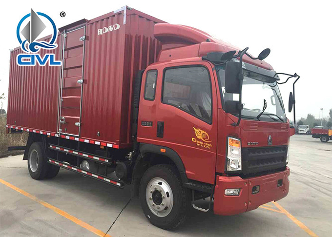 4x2 Van Cargo Truck 3 Ton Mini Howo Light Duty Commercial Trucks Fence Lorry Truck