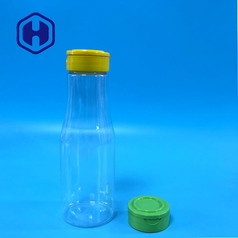 11oz 330ml Bpa Free Clear Plastic Spice Jar With Caps