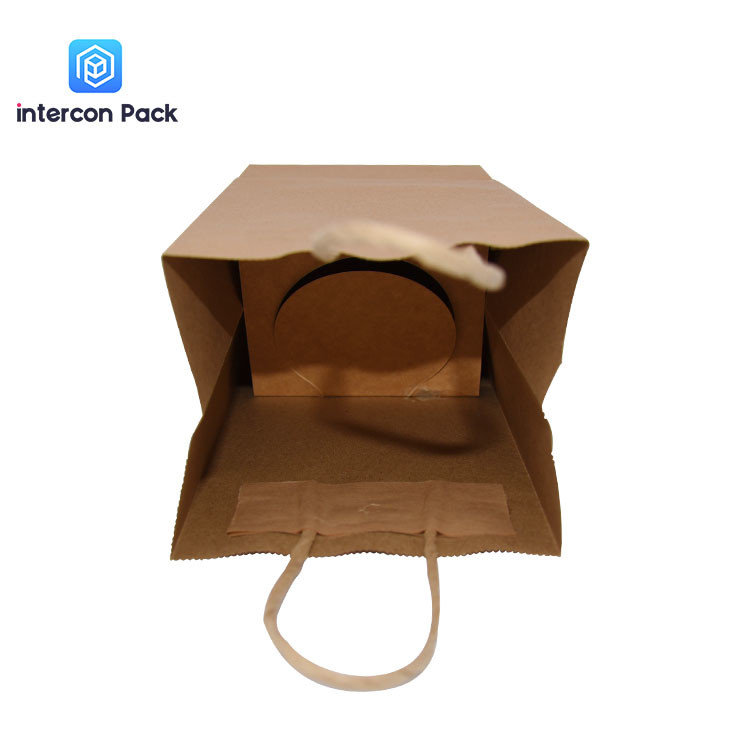 11.02x4.92x3.86 Inch Paper Handle Bags Offset Printing For Shopping