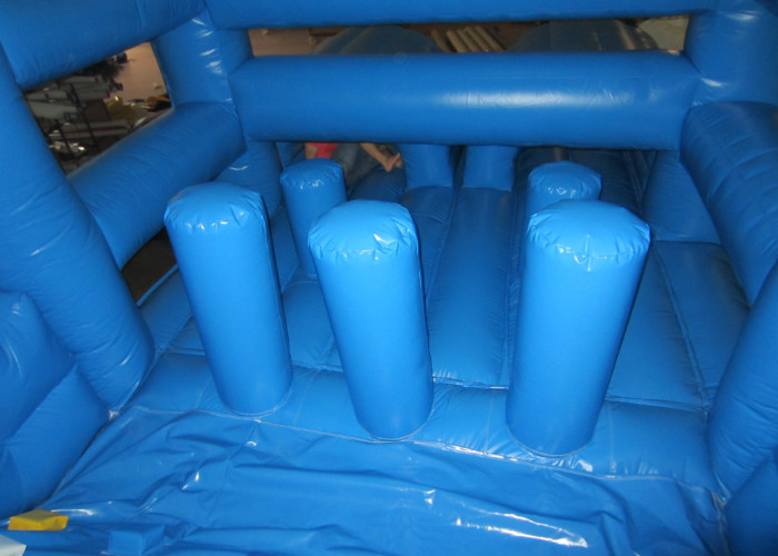 Inflatable Outdoor Obstacle Course Bounce House , Blow Up Obstacle Course 12 X 4 X 5m