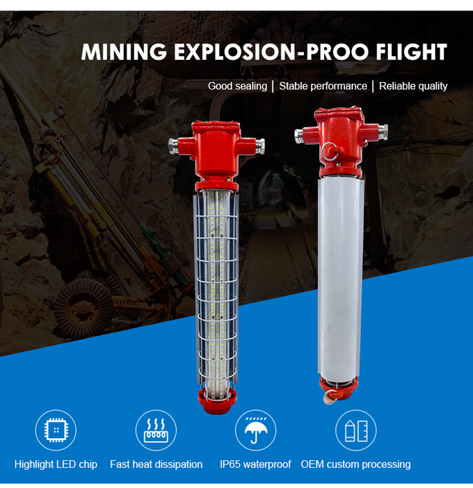 2700K To 6500K Explosion-Proof LED Linear Luminaires 24-36W