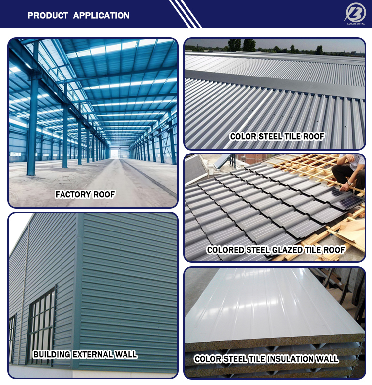 0.1-1mm Thickness Color Coated Gl Corrugated Roofing Sheets PPGl Galvanized Corrugated lron Sheet Zinc Metal Roofing Sheet