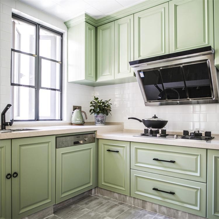 Small Modern Kitchen Countertop Cabinet With Melamine Door Finish