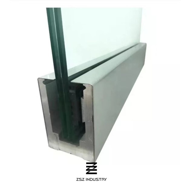 H100mm X W62mm Aluminium U Section Channel For Stainless Steel Railing Base
