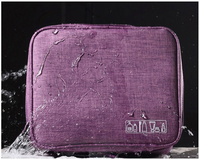 China Supplier Custom Square Cosmetic Toiletry Bag With Zipper