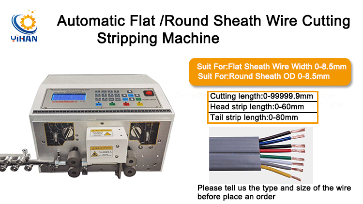 4 Wheels Driver Multi Core Round Sheathed Wire Stripping Cutting Machine for Results