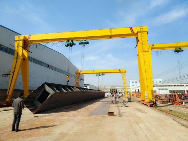 Pulley Free Single Girder Gantry Crane Mobile Outdoor 50 Tons Heavy Duty