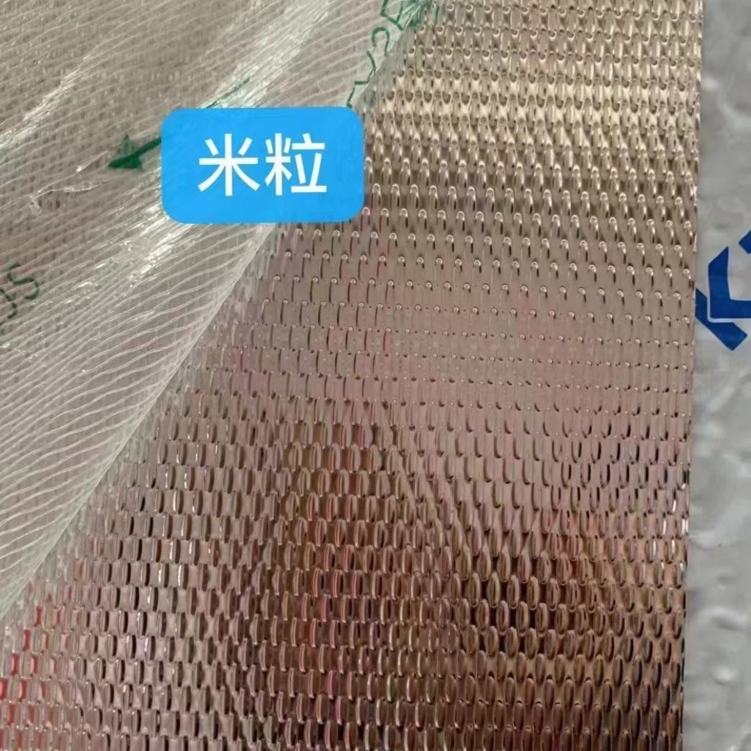304 201 Mirror Color Millet Shape Decorative Stamped Stainless Steel Sheet for Hotel Decoration