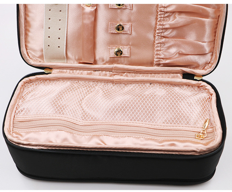 China Large Capacity Protable Travel PU Lace Cosmetic Tote Bag