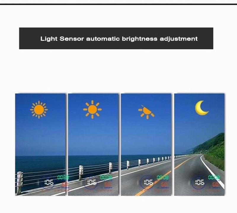 Ouchuangbo Car Head Up Display HUD detector speed projector on the windshield Speedometer Alarm