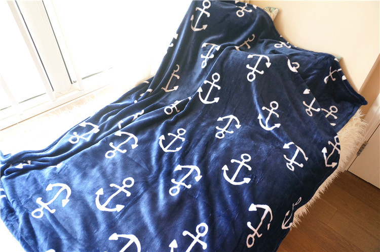 Polyester Microfiber Flannel Blanket Digital Printing For Winter / Fall Warm Gift