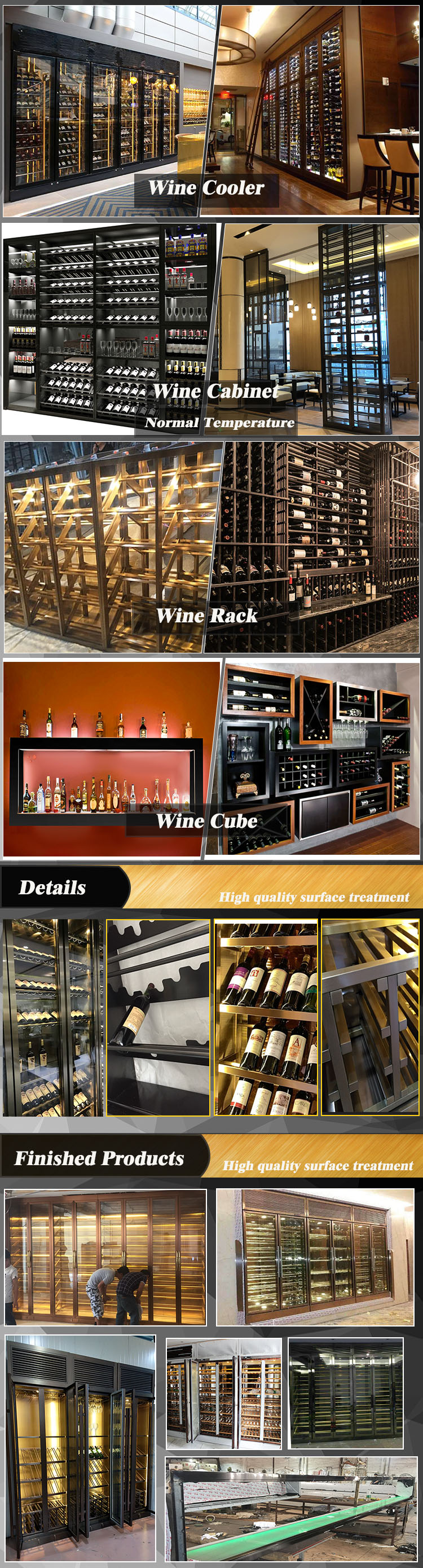 hotel modern stainless steel wine cooler restaurant whiskey wine rack display living room wine bar cabinet
