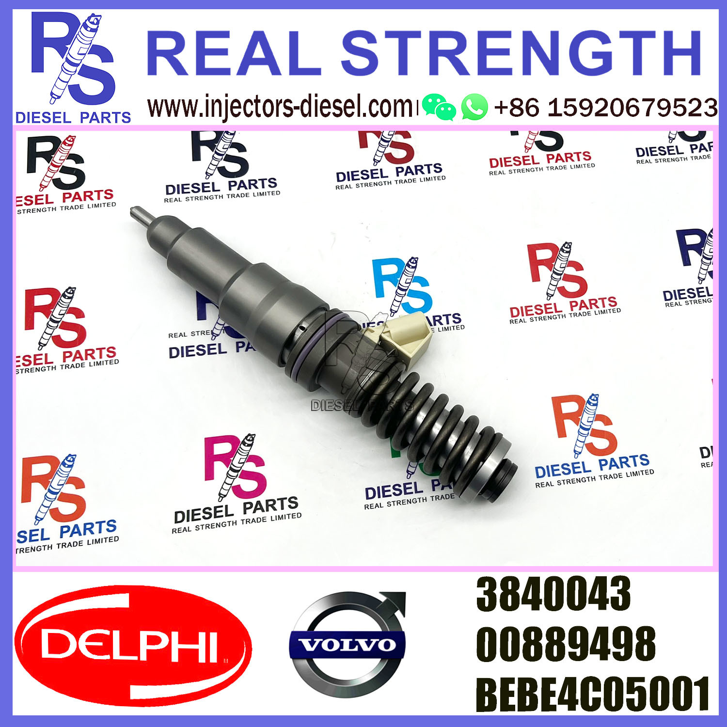 DELPHI 2pin injector 889498 00889498 BEBE4C07001 Diesel pump Injector V-O-L-V 889498 BEBE4C05001 E1 for 9.0 LITRE MARINE