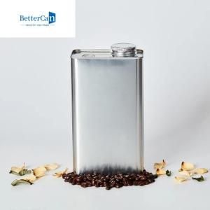 China 450Gram Coffee Bean Tin 1 Pound 16 Oz Tin Container With One Valve on sale